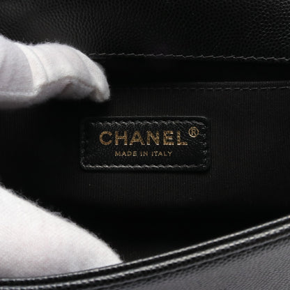 ボーイシャネル チェーンショルダーバッグ キャビアスキン ブラック ゴールド金具 シャネル バッグ CHANEL