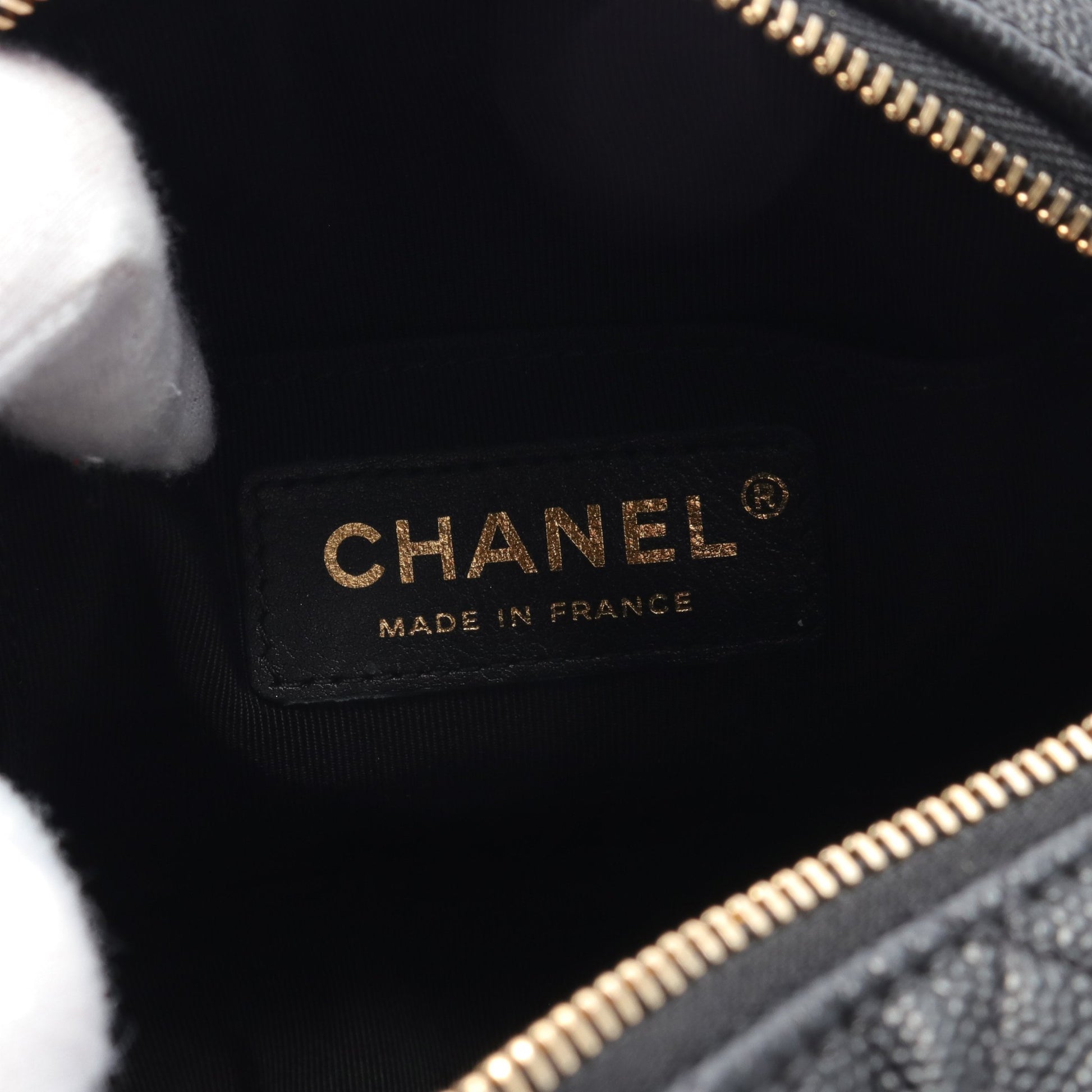 マトラッセ チェーンショルダーバッグ キャビアスキン ブラック ゴールド金具 シャネル バッグ CHANEL