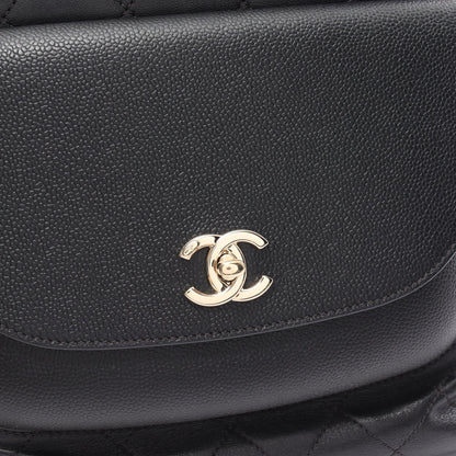 マトラッセ ハンドバッグ トートバッグ レザー ブラック ゴールド金具 シャネル バッグ CHANEL