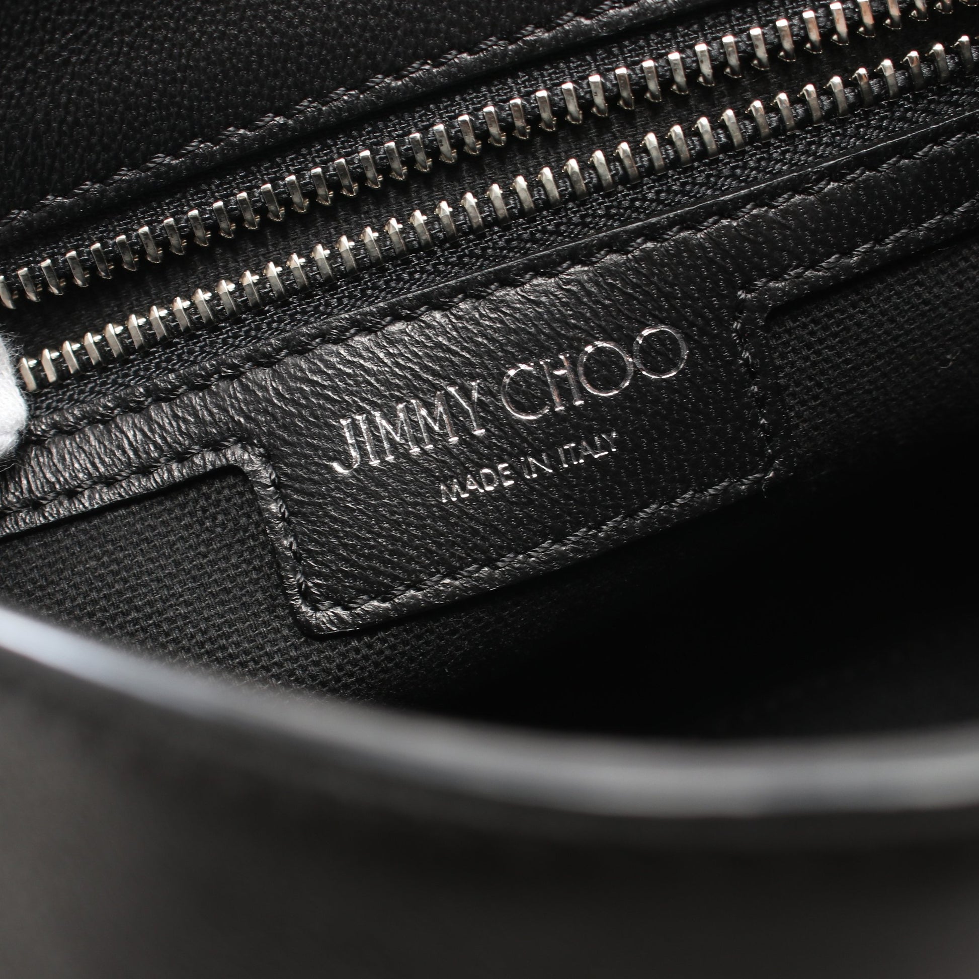 Wチェーンショルダーバッグ レザー ブラック ジミーチュウ バッグ JIMMY CHOO