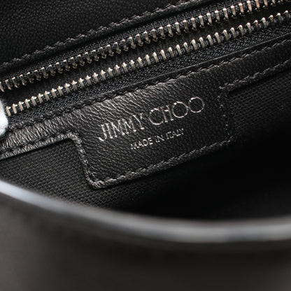 Wチェーンショルダーバッグ レザー ブラック ジミーチュウ バッグ JIMMY CHOO