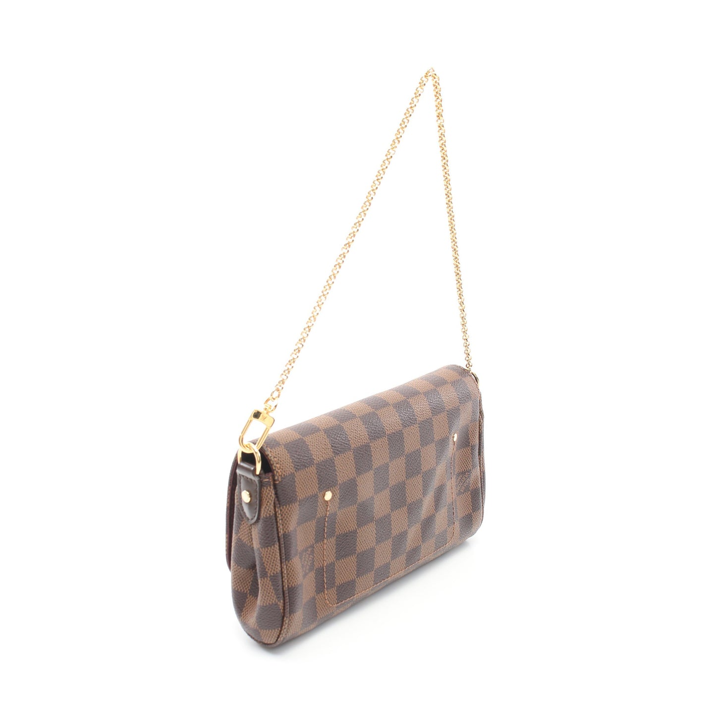 フェイボリットPM ダミエエベヌ チェーンハンドバッグ PVC レザー ブラウン 2WAY ルイヴィトン バッグ LOUIS VUITTON