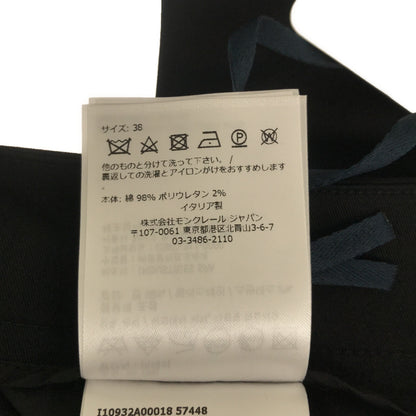 パンツ パンツ コットン ブラック モンクレール ボトムス MONCLER