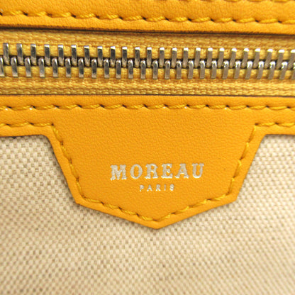 MOREAU ハンドバッグ トートバッグ PVCコーティングキャンバス イエロー モローパリ バッグ MOREAU PARIS