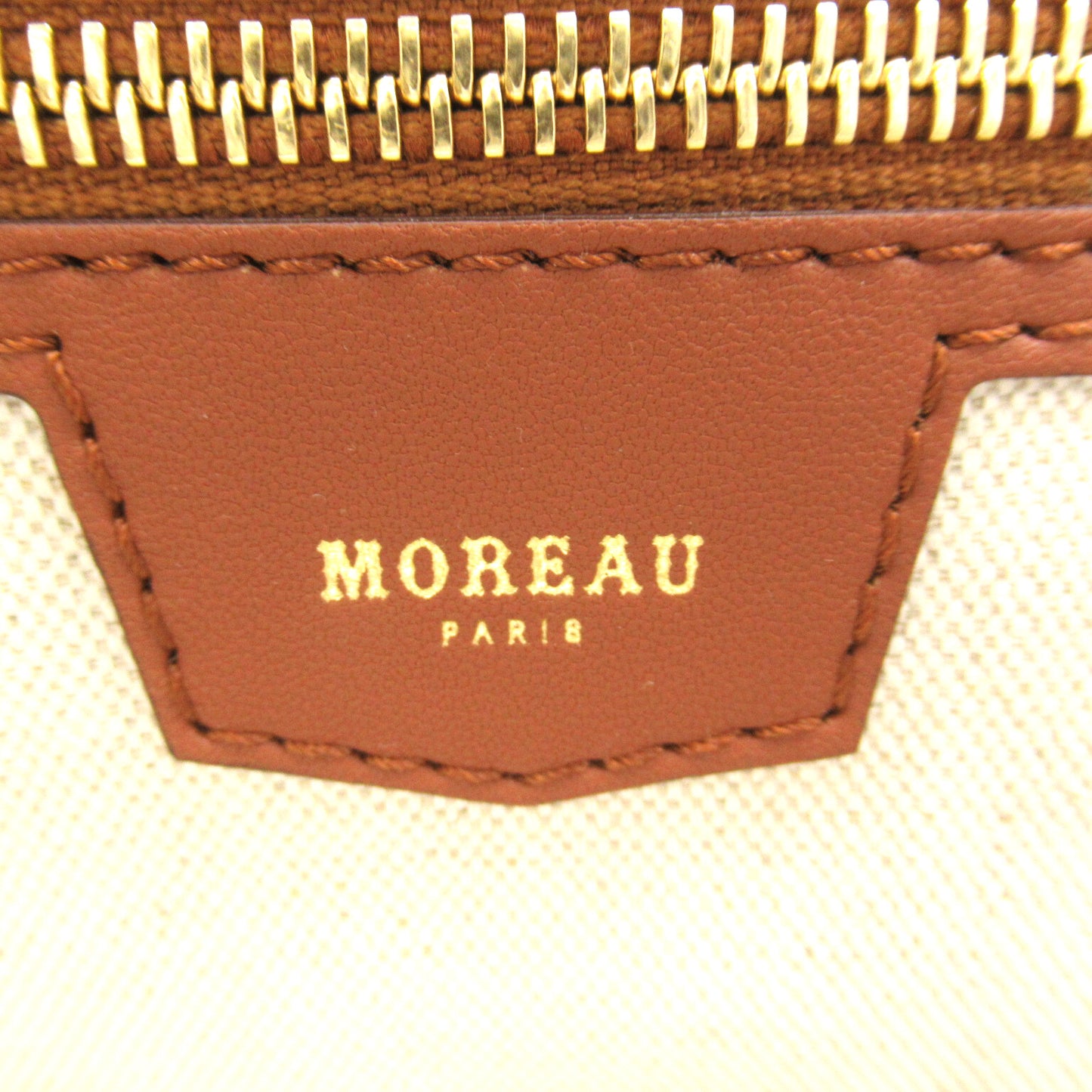 MOREAU ハンドバッグ トートバッグ PVCコーティングキャンバス ブラウン モローパリ バッグ MOREAU PARIS