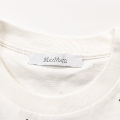 ORESTE ピュアコットン ジャージー Tシャツ ペイズリー コットン ホワイト マックスマーラ トップス Max Mara