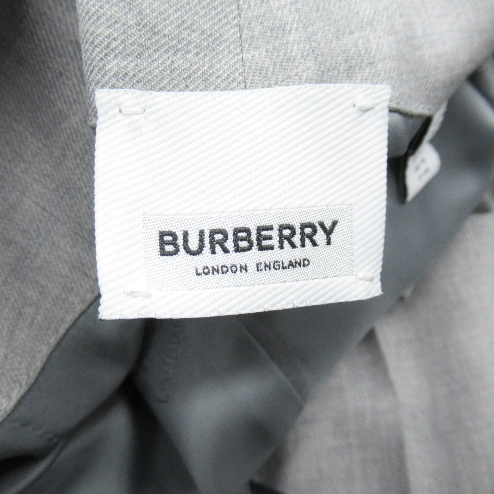 パンツ パンツ ウール (バージンウール) グレー バーバリー ボトムス BURBERRY