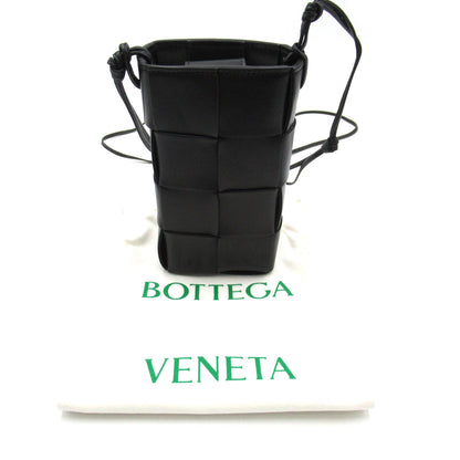 カセット ミニ クロスボディバッグ ショルダーバッグ レザー ブラック ボッテガヴェネタ バッグ BOTTEGA VENETA