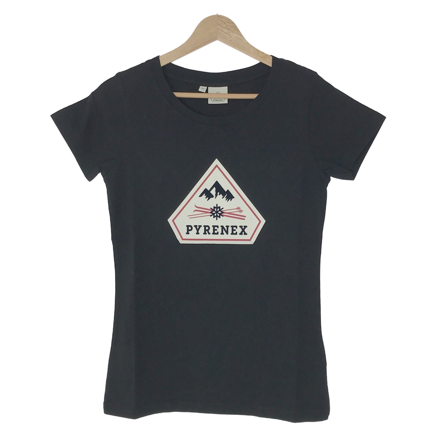 Tシャツ ESTELA Tシャツ コットン ブラック ピレネックス トップス PYRENEX