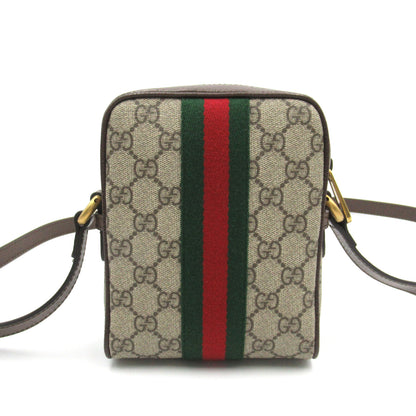 GGスプリームショルダーバッグ ショルダーバッグ PVCコーティングキャンバス レザー ブラウン グッチ バッグ GUCCI