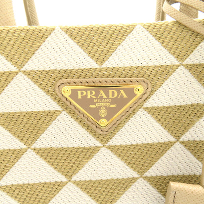 2wayショルダー ショルダーバッグ レザー キャンバス ベージュ ホワイト CORDA/TALCO プラダ バッグ PRADA