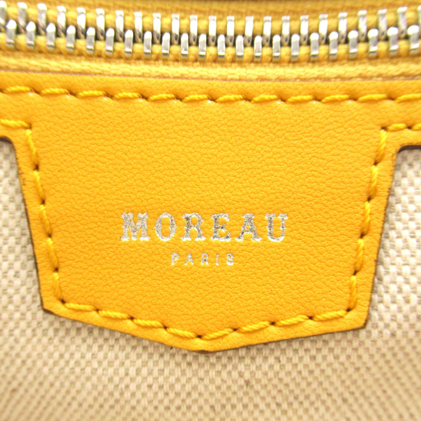 MOREAU ハンドバッグ トートバッグ PVCコーティングキャンバス イエロー モローパリ バッグ MOREAU PARIS