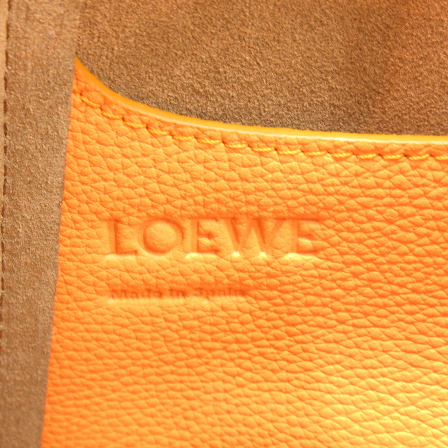 ハンモックナゲット ハンドバッグ ハンドバッグ レザー オレンジ ロエベ バッグ LOEWE