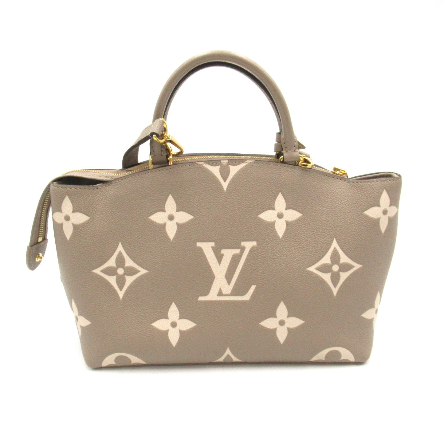 プティ・パレPM ショルダーバッグ レザー モノグラム・アンプラント グレー トゥルトレールクレーム ルイヴィトン バッグ LOUIS VUITTON