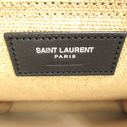 ノース/サウス リヴ・ゴーシュ ハンドバッグ トートバッグ キャンバス レザー ベージュ ブラック サンローラン バッグ Saint Laurent