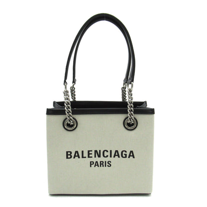 スモール トートバッグ ハンドバッグ トートバッグ キャンバス レザー ホワイト ブラック バレンシアガ バッグ BALENCIAGA