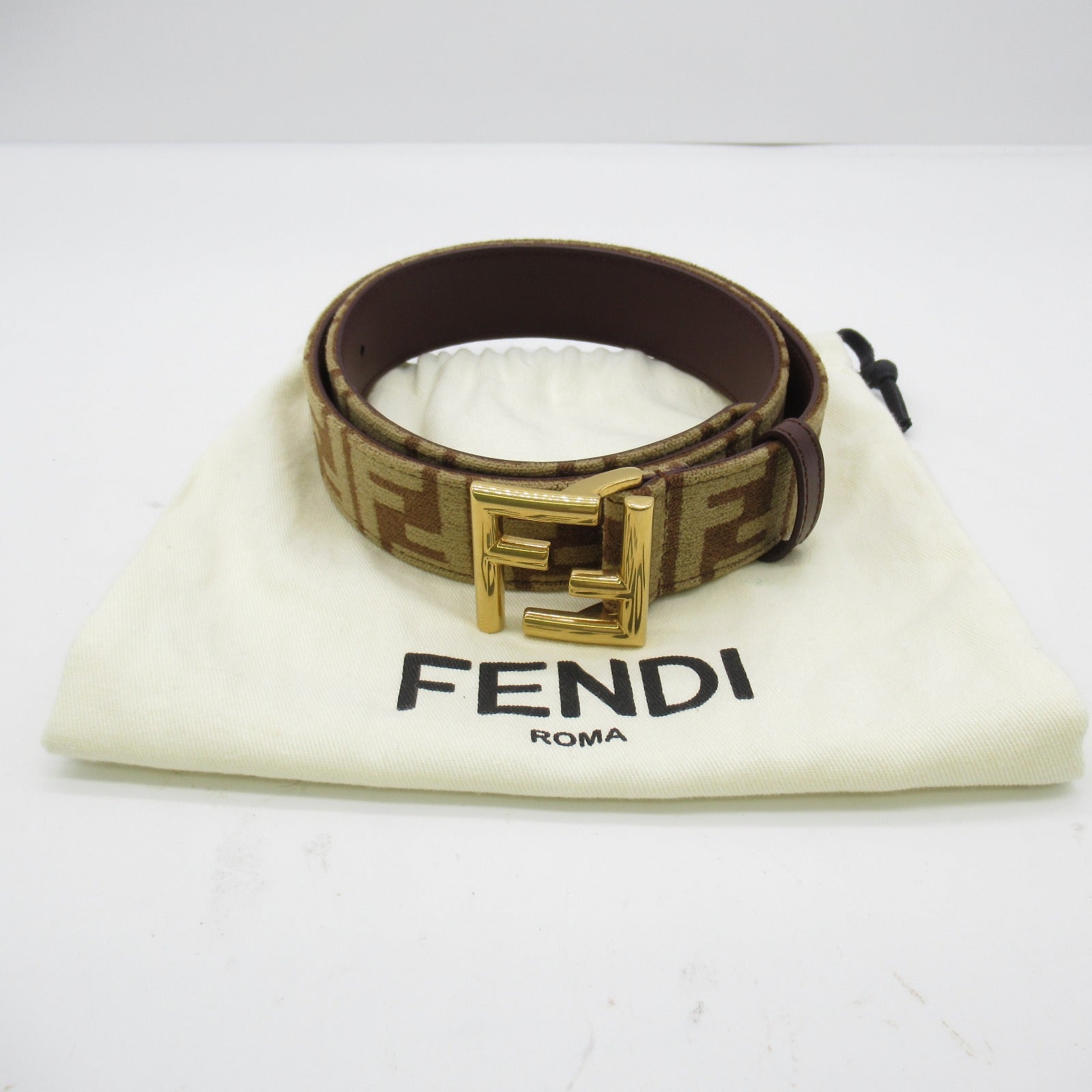 ベルト ベルト カーフ（牛革） ブラウン フェンディ 財布・小物 FENDI