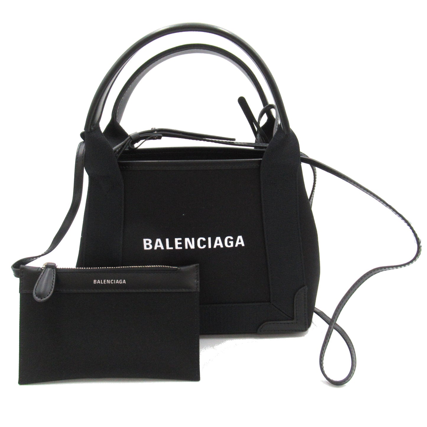 ネイビー カバス XS AJ ショルダーバッグ キャンバス ブラック バレンシアガ バッグ BALENCIAGA