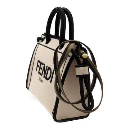 2wayショルダー バッグ ショルダーバッグ キャンバス ベージュ ブラック フェンディ バッグ FENDI