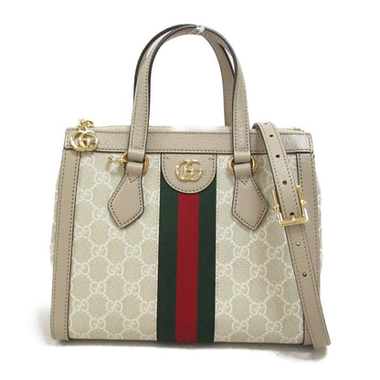 OPHIDIA オフディア 2wayショルダーバッグ ショルダーバッグ PVCコーティングキャンバス レザー ベージュ グッチ バッグ GUCCI