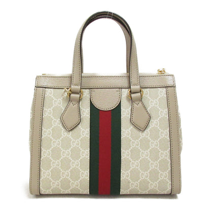 OPHIDIA オフディア 2wayショルダーバッグ ショルダーバッグ PVCコーティングキャンバス レザー ベージュ グッチ バッグ GUCCI