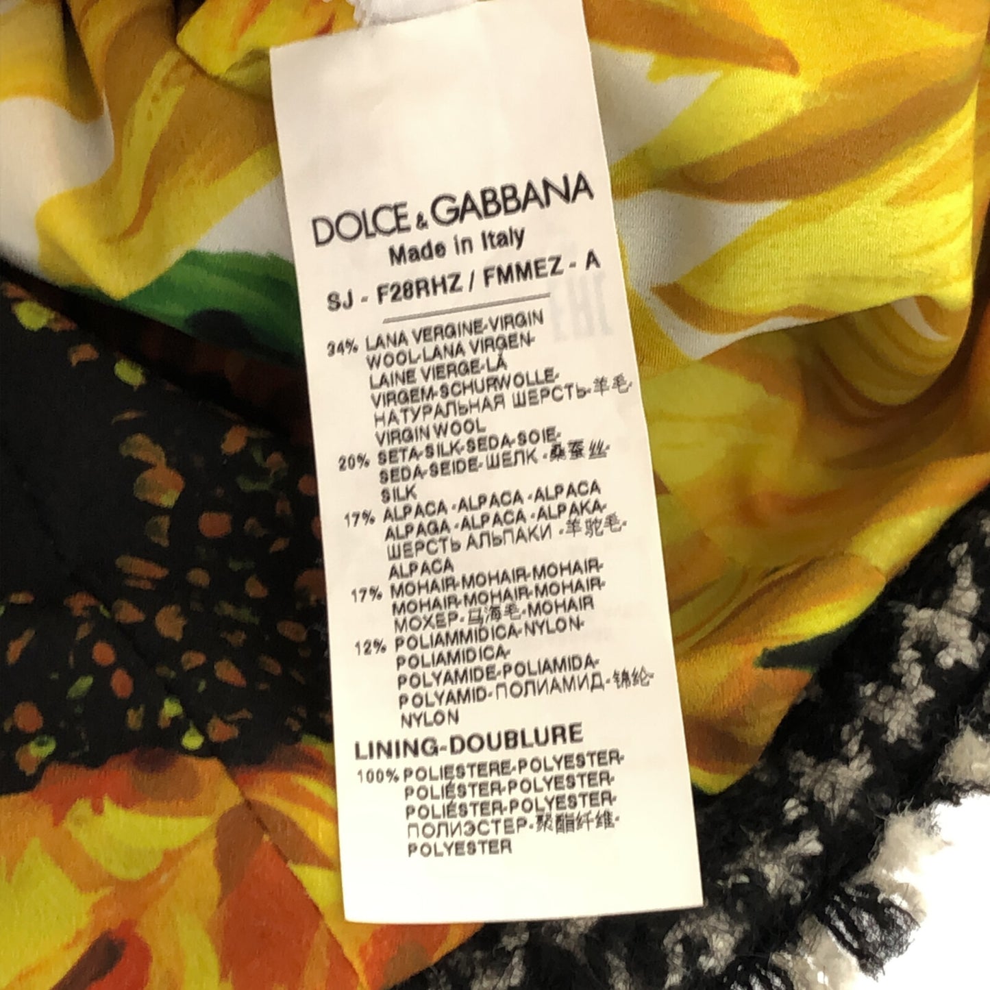 ツイードジャケット ジャケット ウール ブラック ドルチェアンドガッバーナ アウター DOLCE&GABBANA