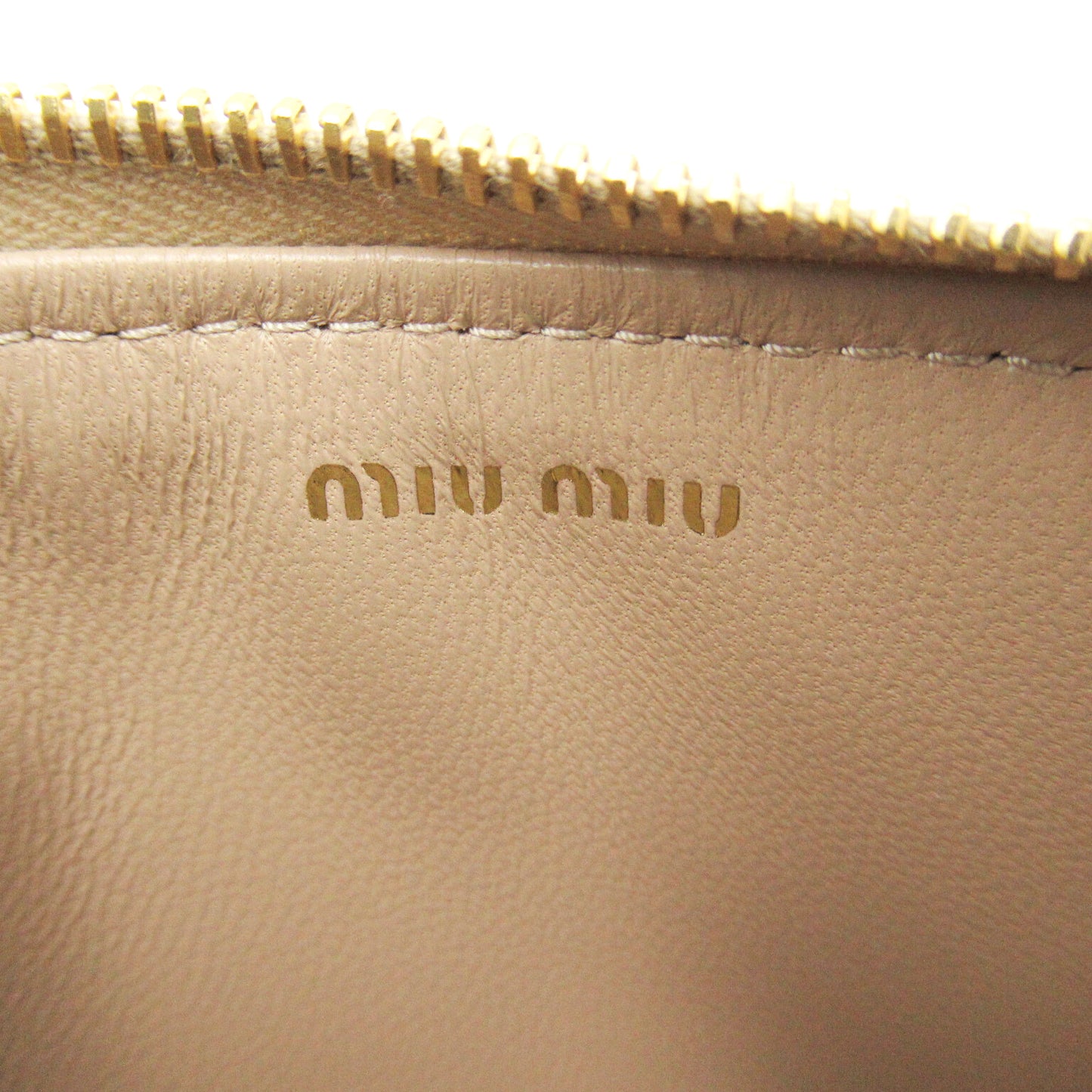 カードケース カードケース レザー ベージュ ミュウミュウ 財布・小物 miu miu