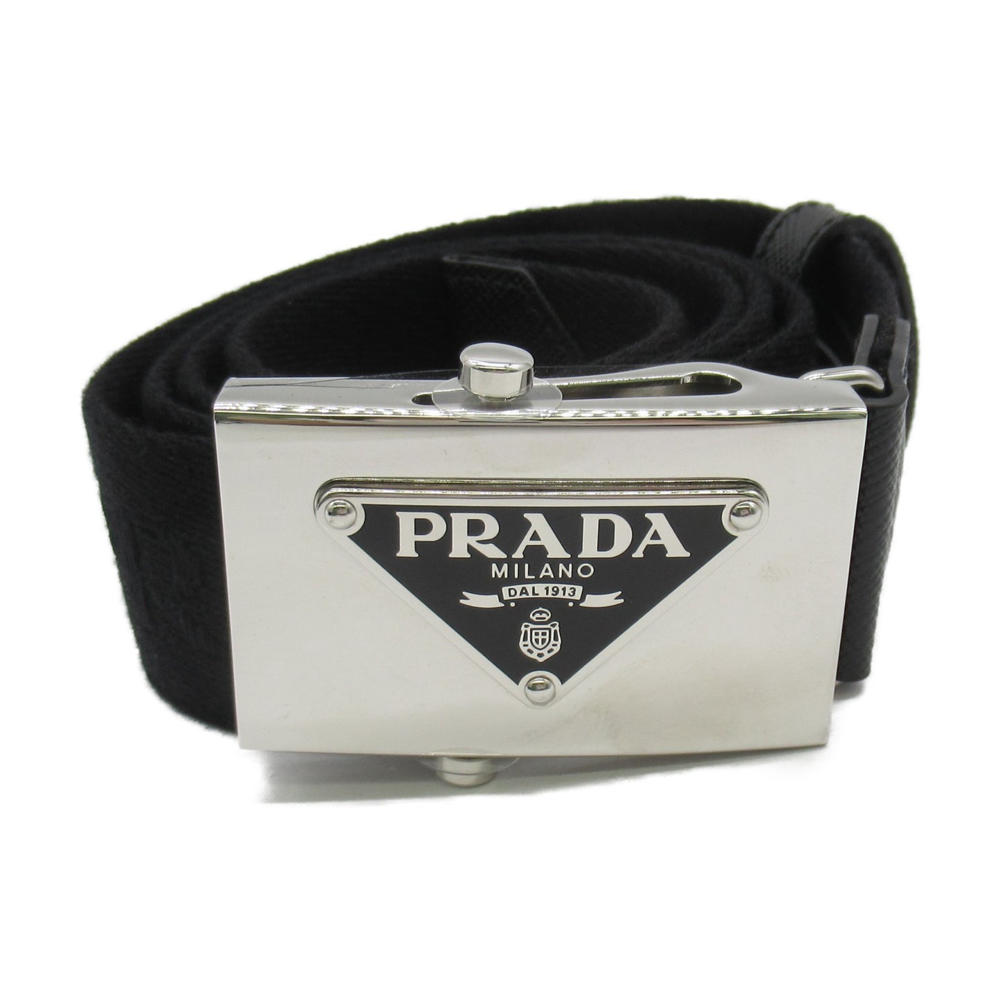 ベルト ベルト キャンバス レザー ブラック プラダ 財布・小物 PRADA