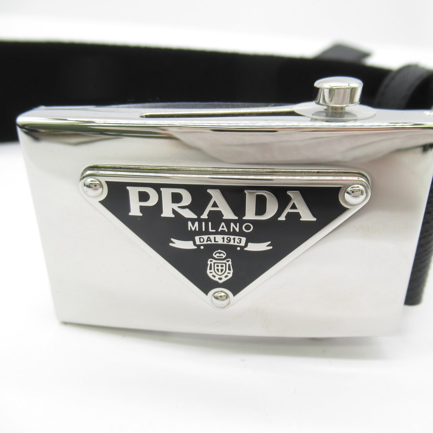 ベルト ベルト キャンバス レザー ブラック プラダ 財布・小物 PRADA