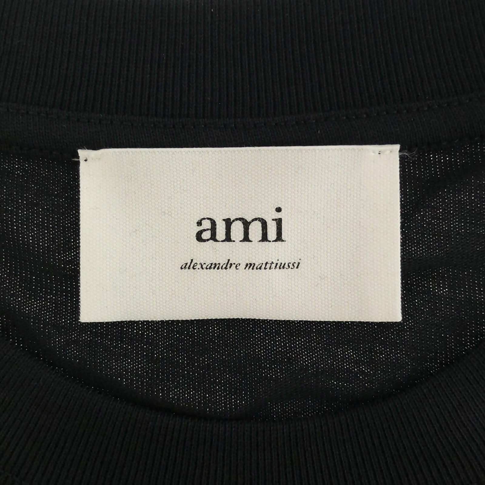 Tシャツ コットン ブラック アミアレクサンドルマテュッシ トップス AMI Alexandre Mattiussi