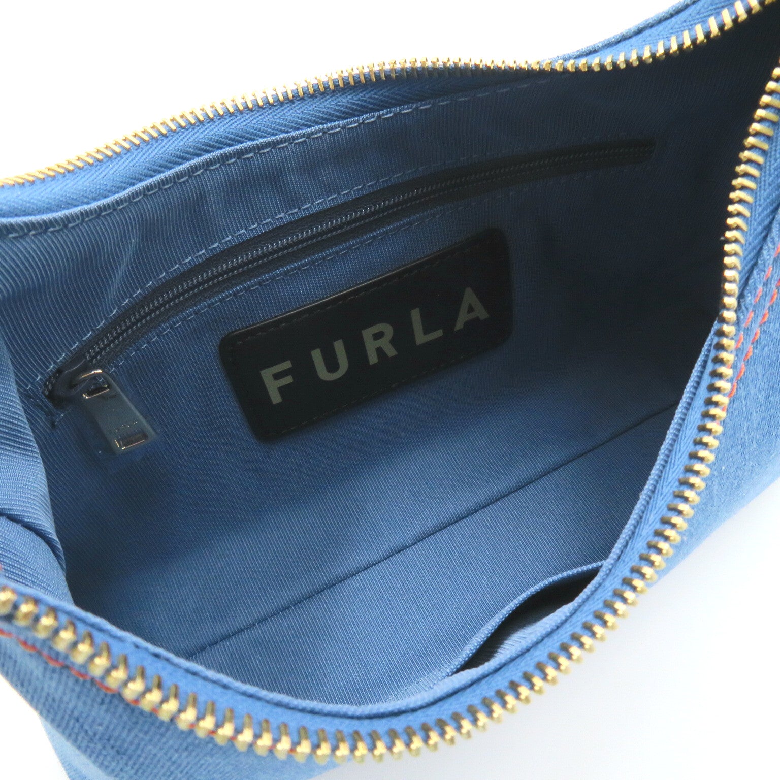 ショルダーバッグ ショルダーバッグ コットン レザー ブルー ブラウン デニムブルー フルラ バッグ FURLA