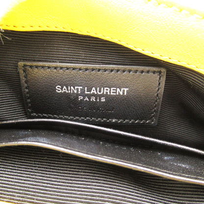 チェーンショルダー ショルダーバッグ レザー イエロー サンローラン バッグ Saint Laurent