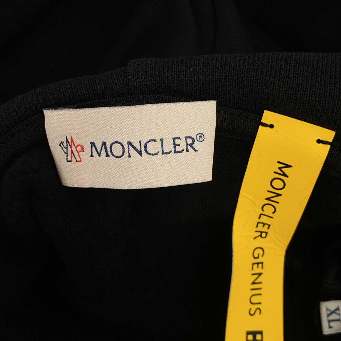 フード付 スウェットパーカー パーカー コットン ブラック モンクレール アウター MONCLER