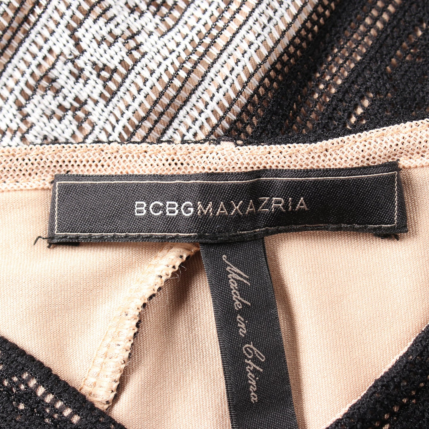 Tracie ワンピース ナイロン ブラック ホワイト ビーシービージーマックスアズリア ワンピース BCBG MAXAZRIA