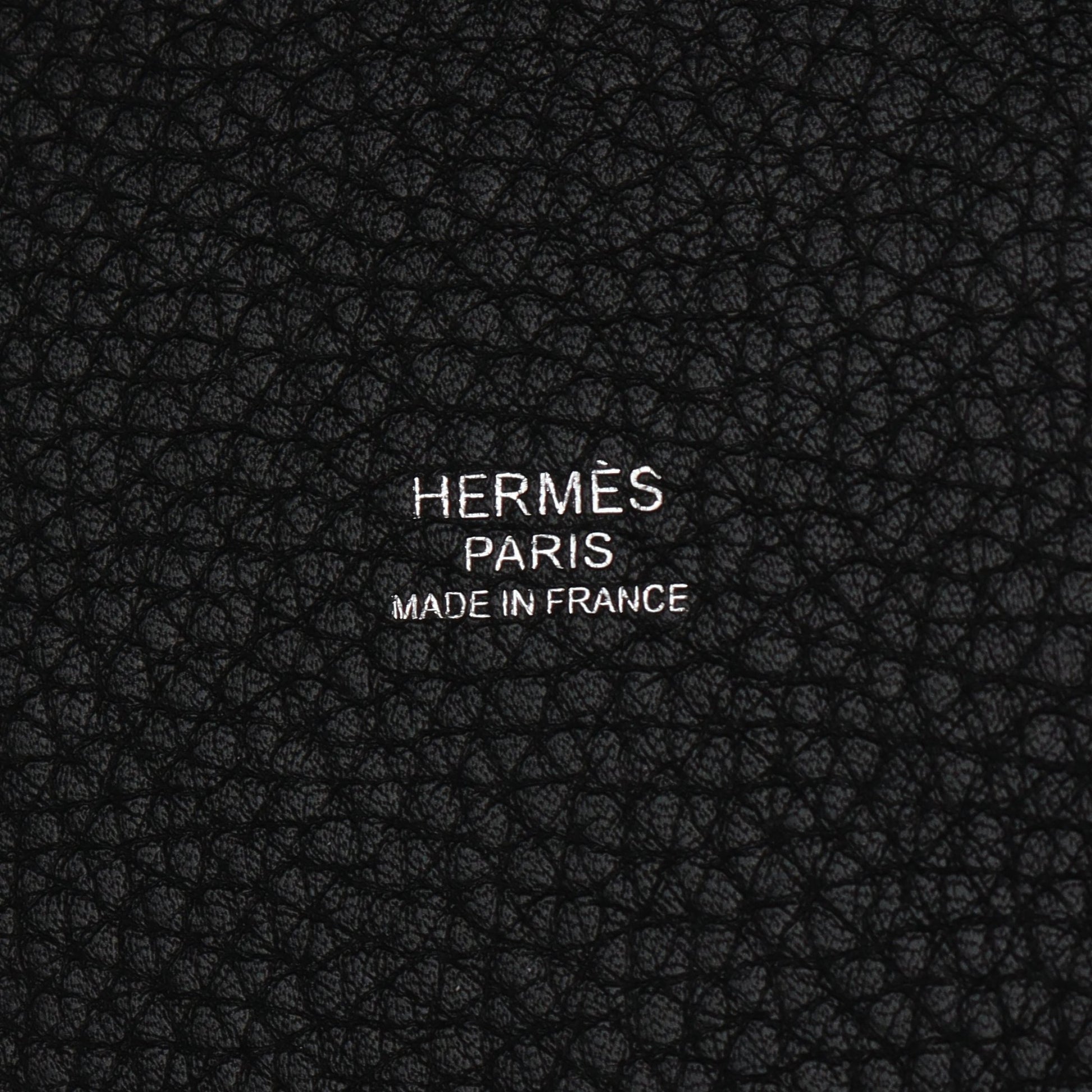 ピコタンロックMM ハンドバッグ トリヨンモーリス ブラック シルバー金具 C刻印 エルメス バッグ HERMES