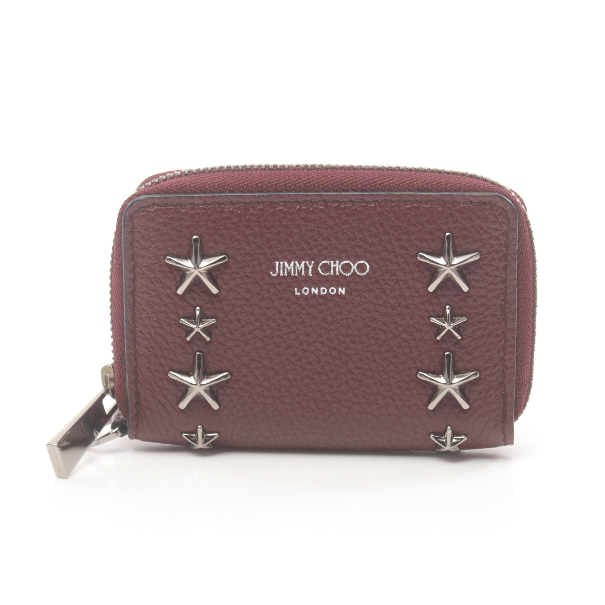 DANNY コインケース レザー ボルドー スタースタッズ ジミーチュウ 財布・小物 JIMMY CHOO