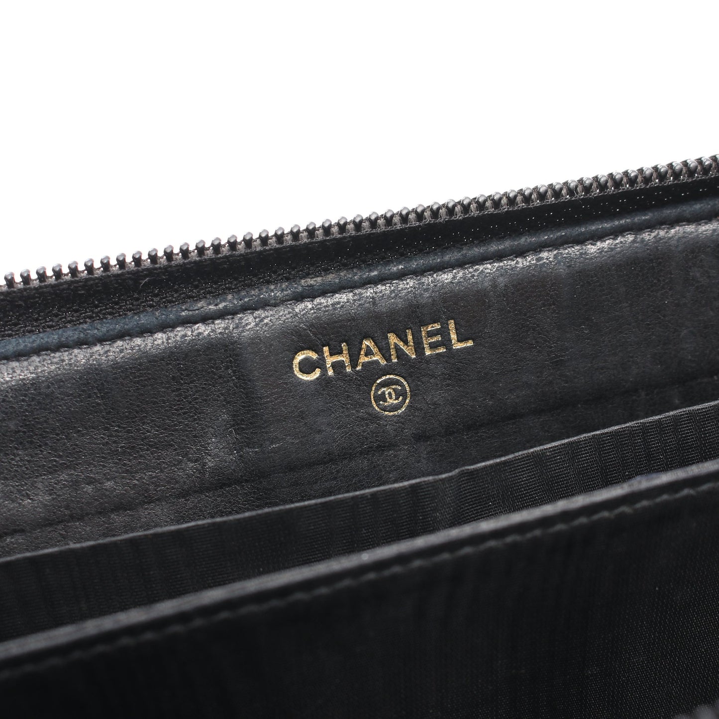 ココマーク ラウンドファスナー長財布 キャビアスキン ブラック ゴールド金具 シャネル 財布・小物 CHANEL