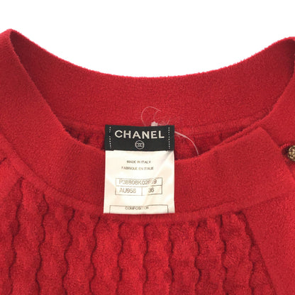 半袖ワンピース ワンピース レーヨン レッド シャネル ワンピース CHANEL