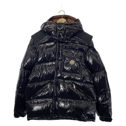 2in1 ダウンジャケット ダウンジャケット ナイロン ブラック モンクレール アウター MONCLER