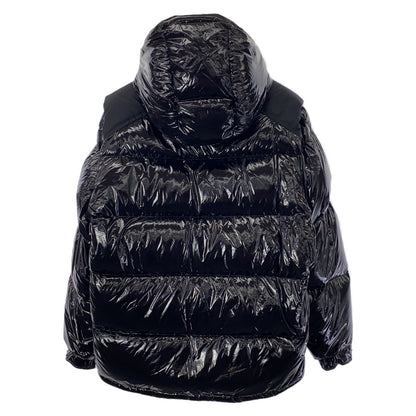 2in1 ダウンジャケット ダウンジャケット ナイロン ブラック モンクレール アウター MONCLER