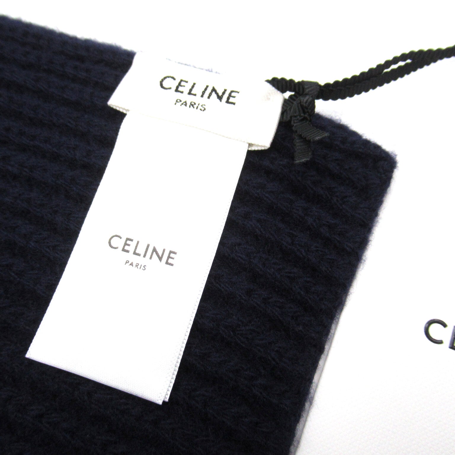 マフラー マフラー ウール ネイビー セリーヌ 財布・小物 CELINE