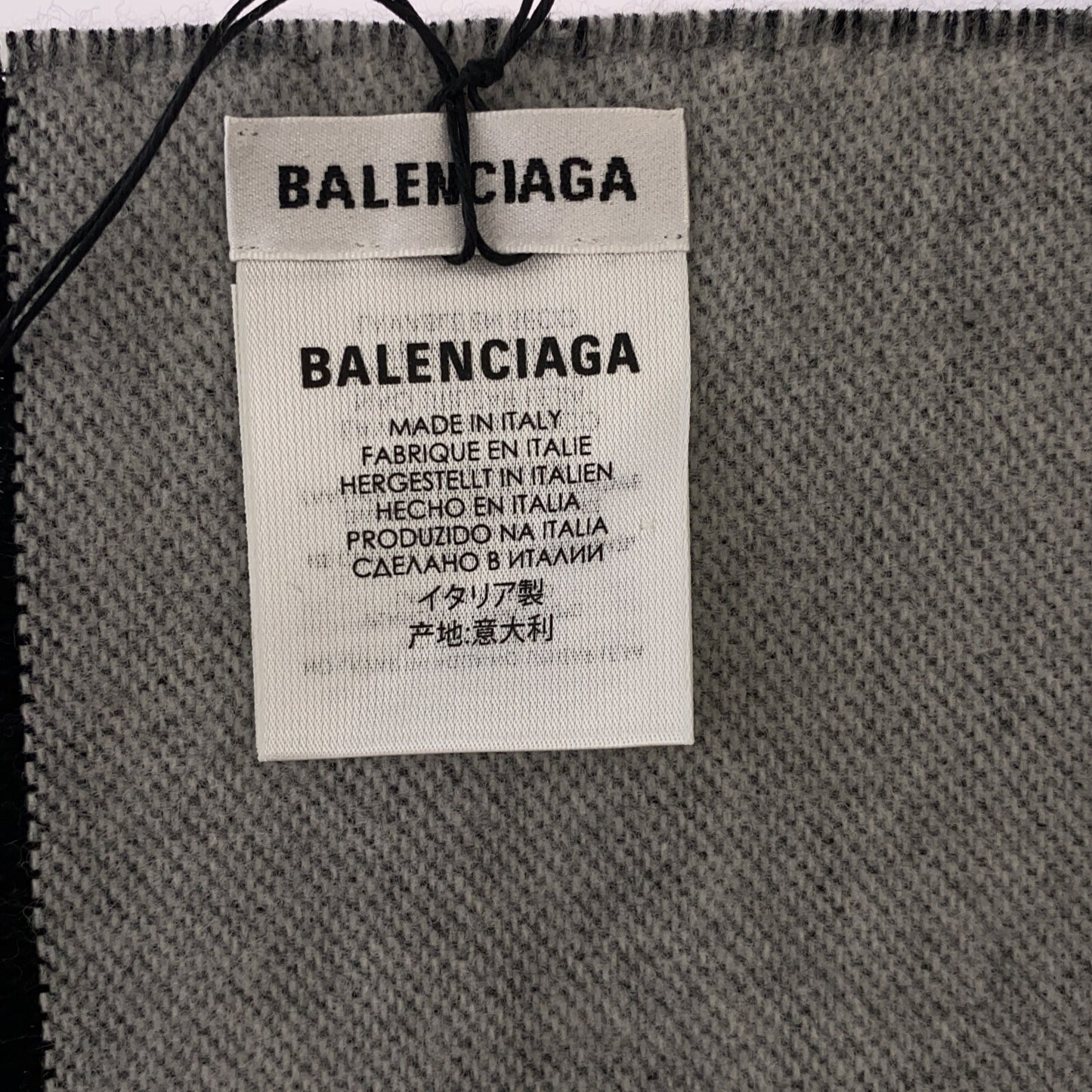 マフラー マフラー ウール ブラック バレンシアガ 財布・小物 BALENCIAGA