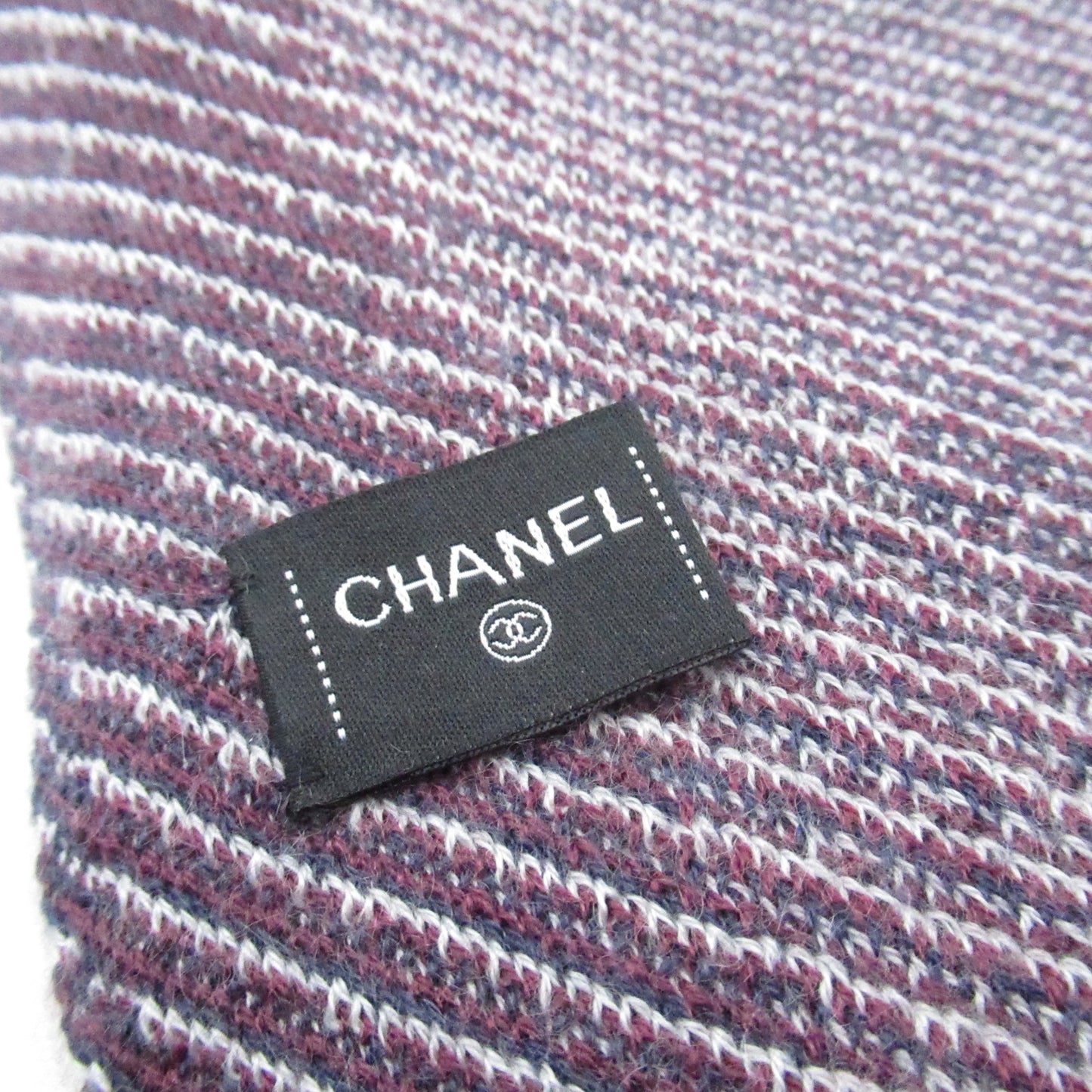 マフラー マフラー カシミヤ パープル シャネル 財布・小物 CHANEL