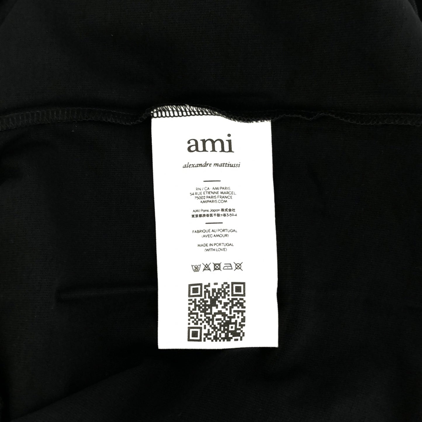 Tシャツ コットン ブラック アミアレクサンドルマテュッシ トップス AMI Alexandre Mattiussi