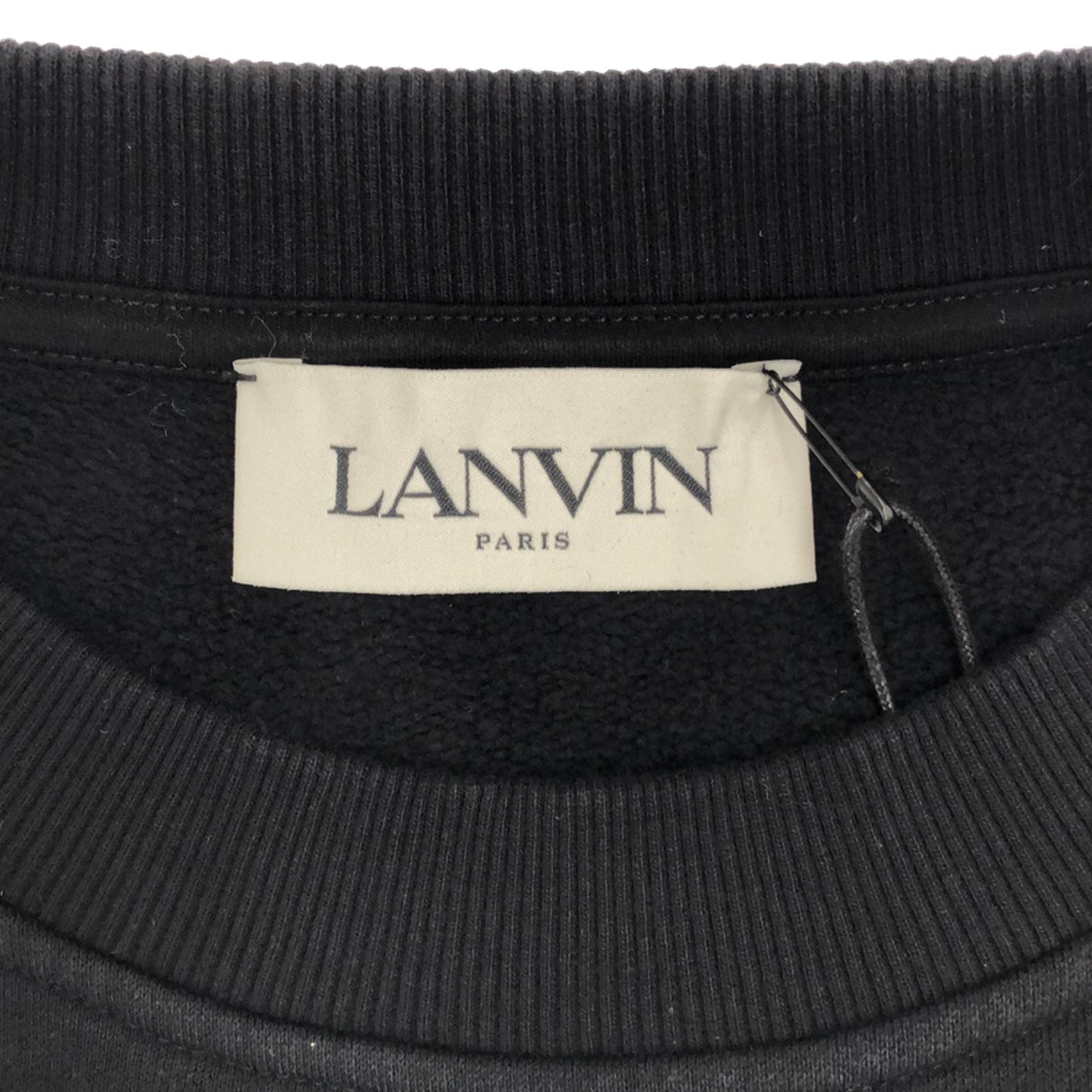 スウェット スウェットシャツ コットン ブラック ランバン トップス LANVIN