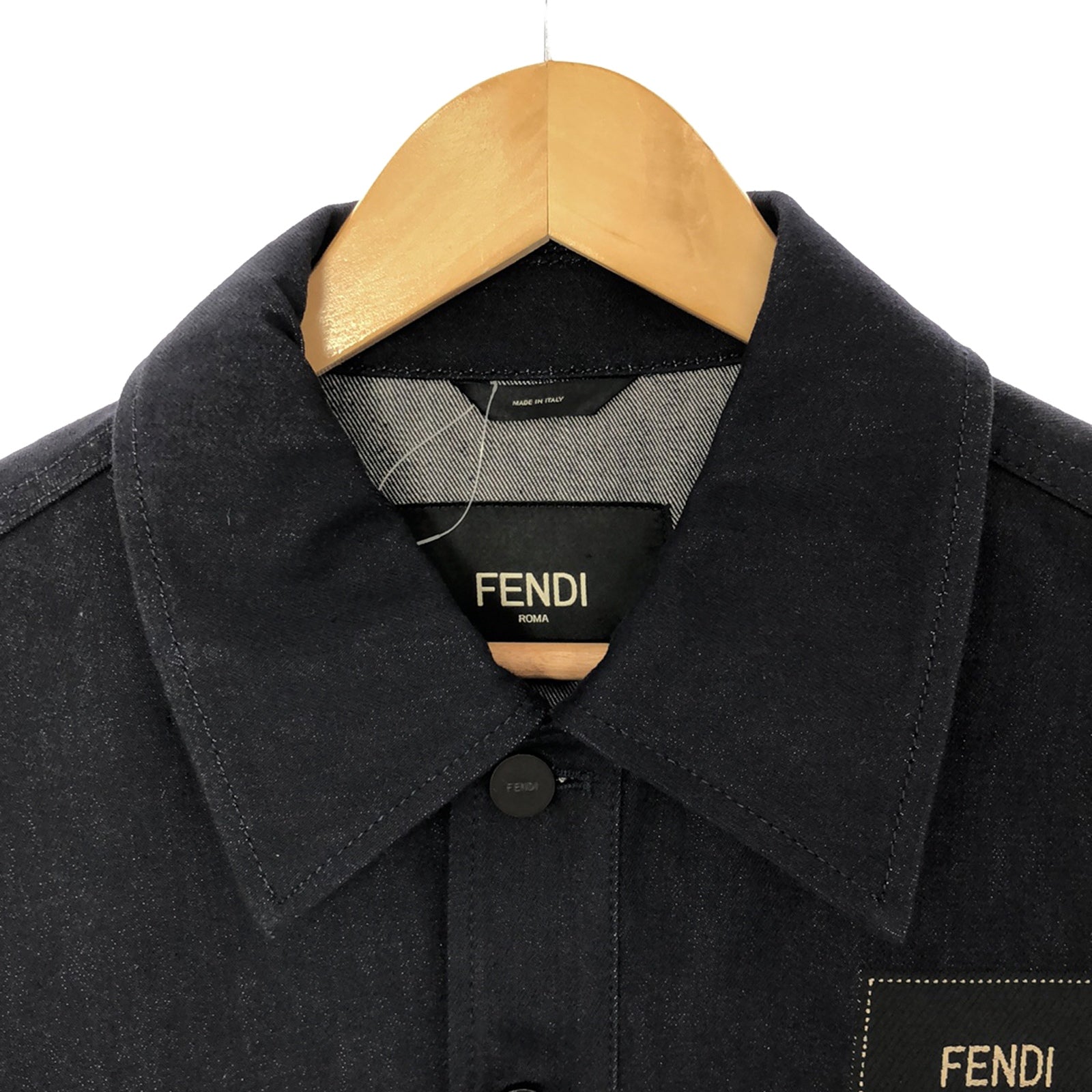 デニム ジャケット デニムジャケット コットン ブルー フェンディ アウター FENDI