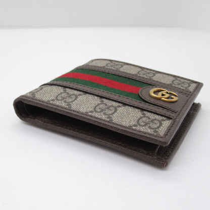 GGスプリーム 二つ折り財布 二つ折り財布 キャンバス GGスプリーム ベージュ グッチ 財布・小物 GUCCI