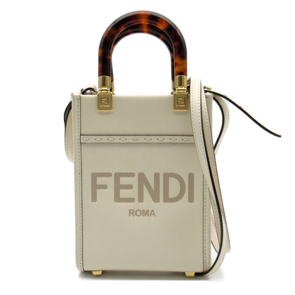 サンシャインショッパーミニ ショルダーバッグ ショルダーバッグ カーフ（牛革） ホワイト フェンディ バッグ FENDI