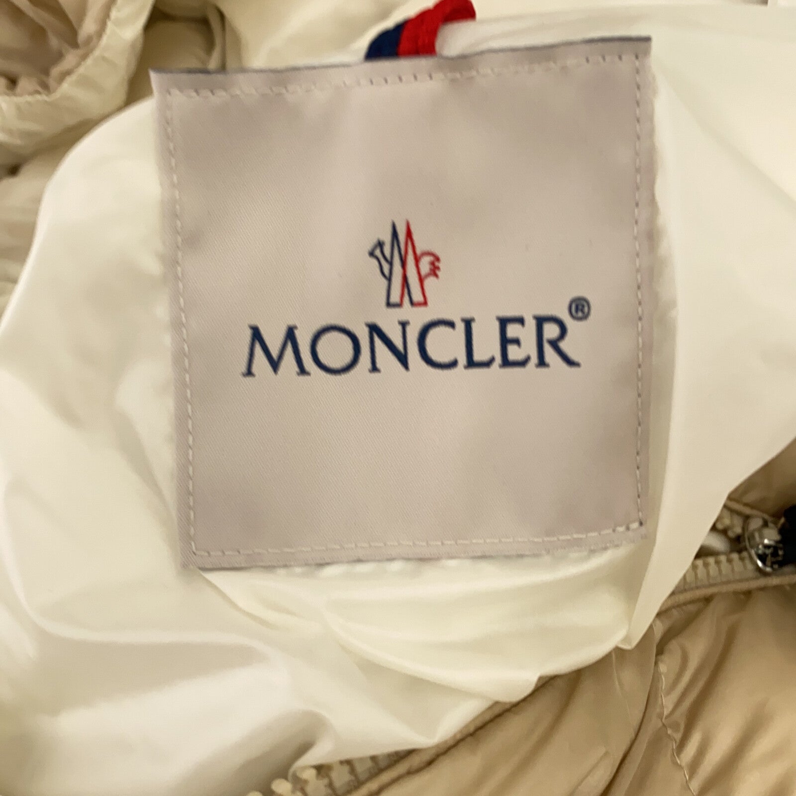 ロング ダウンジャケット ダウンジャケット ポリアミド ベージュ モンクレール アウター MONCLER