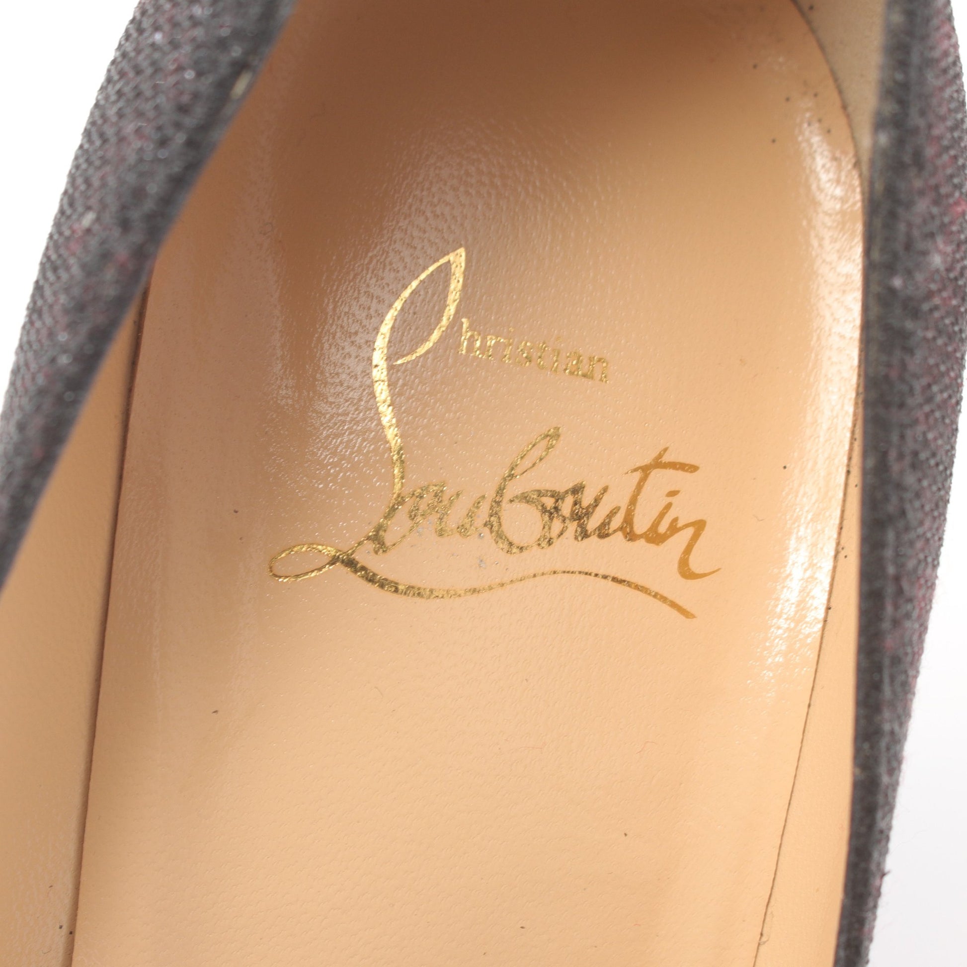 ポインテッドトゥ パンプス ファブリック ブラック ビジュー クリスチャンルブタン シューズ Christian Louboutin